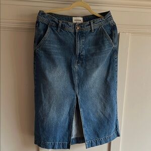 Boden midi trouser style Denim Skirt with Front Slit